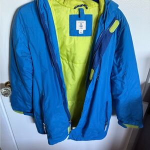 Lands' End Kids Raincoat in Blue and Lime